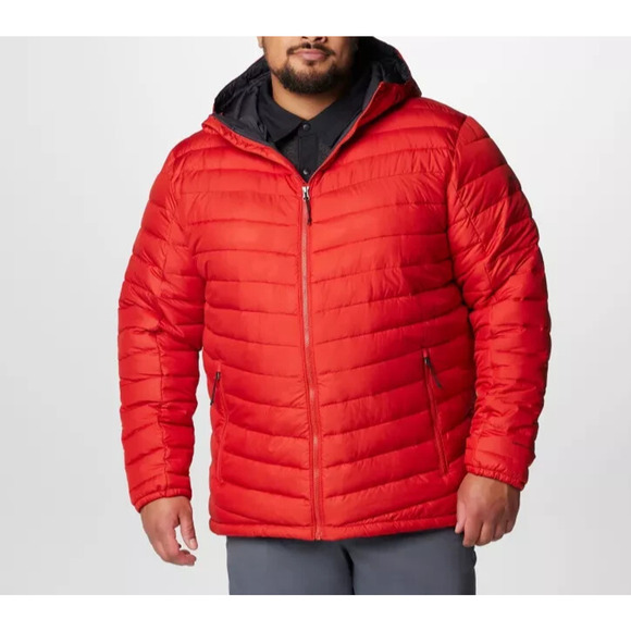 NWT MEN'S COLUMBIA RED SLOPE EDGE II HOODED FULL ZIP JACKET COAT‎ SZ 3XLT - Picture 2 of 8